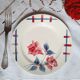 Old mismatched earthenware dinner plates