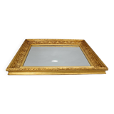 1940s Italian Mirror in Golden Wood Frame