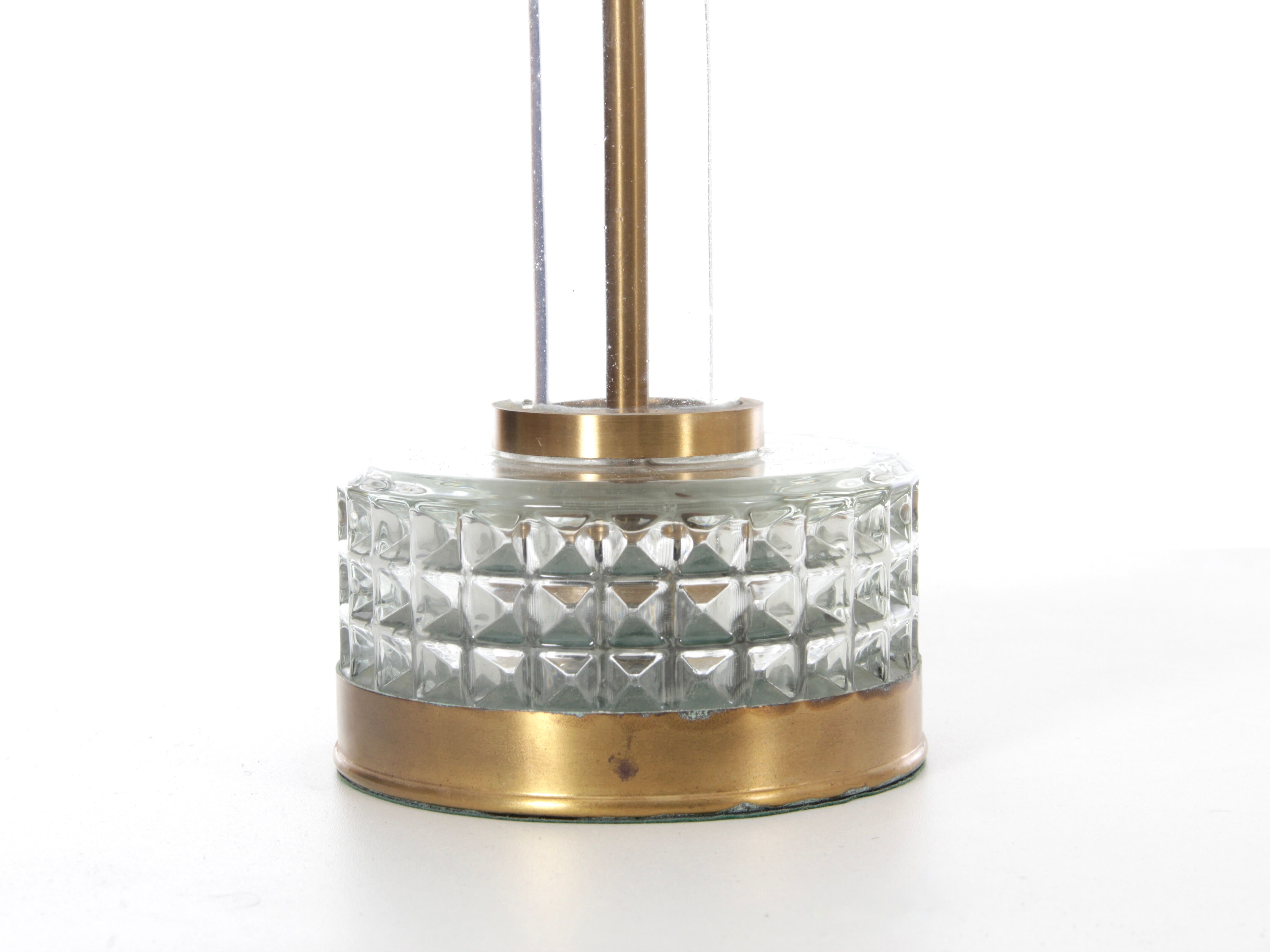 Pair of Scandinavian glass lamps