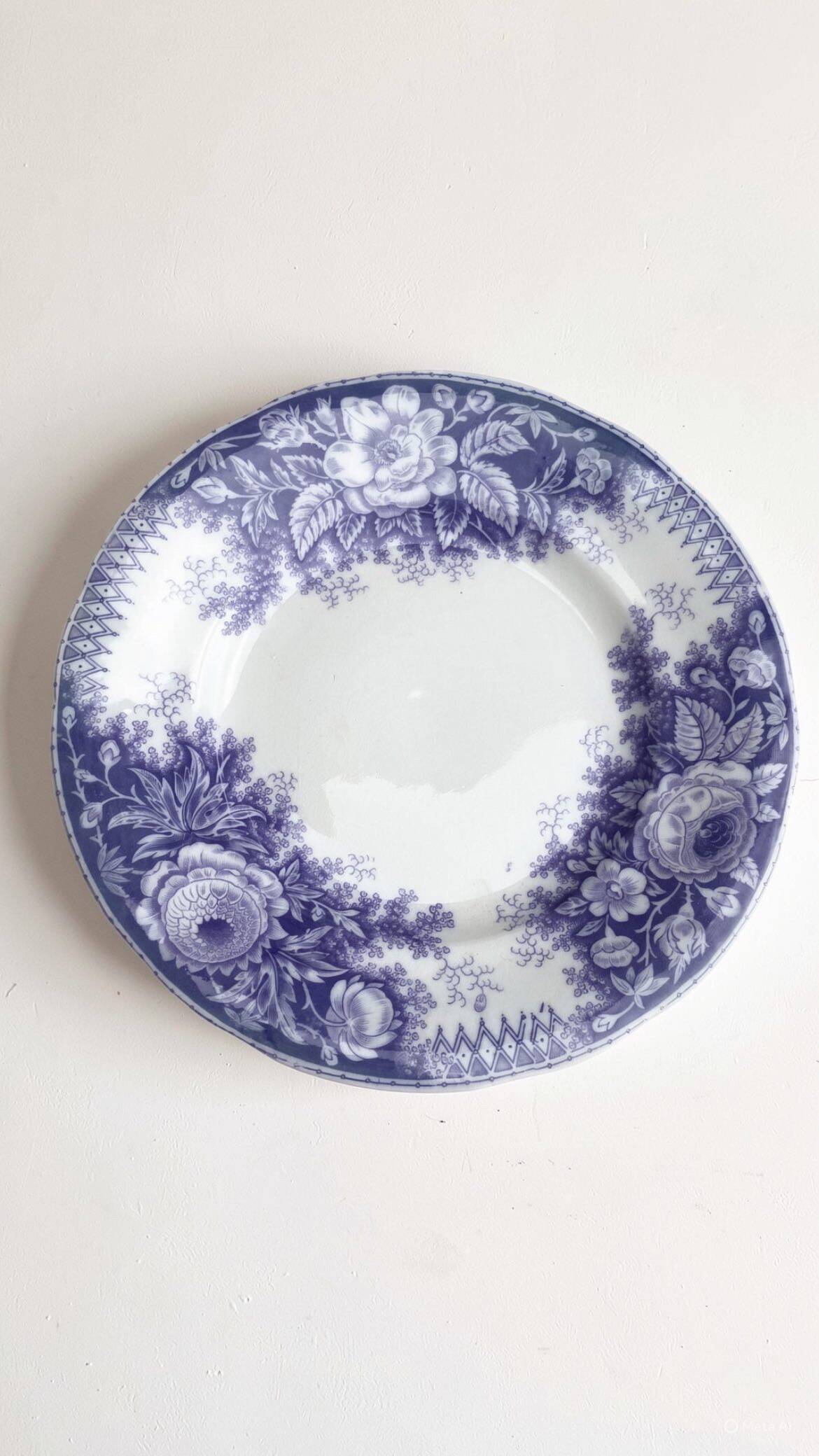 Dessert plates Sarreguemines model Jardinière 19th century