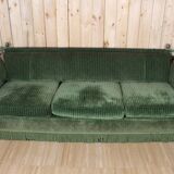 Large Green Velvet Sofa from Maison Jansen