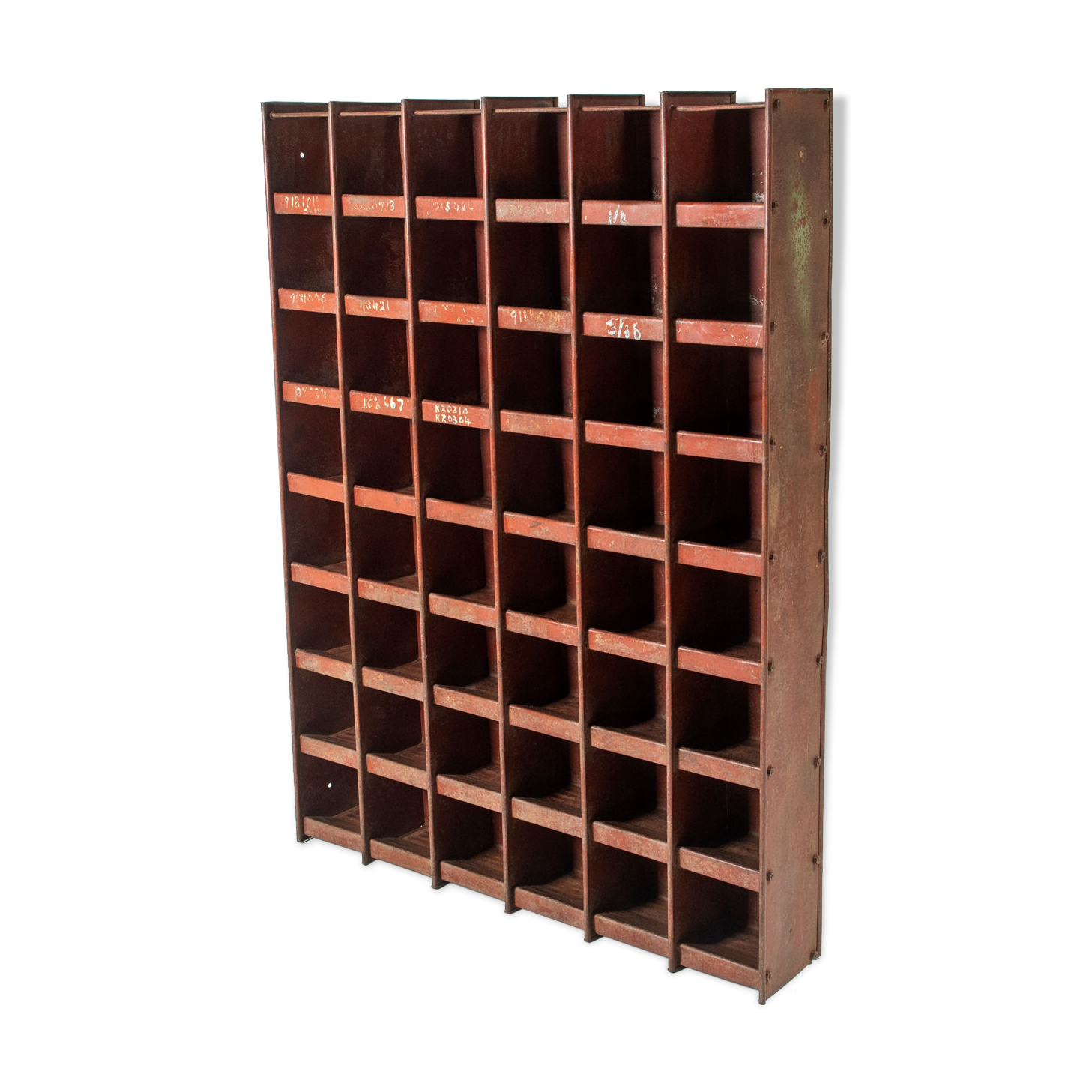 1920s industrial pigeon hole storage