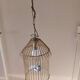 Suspension vintage en forme de cage à  oiseau
