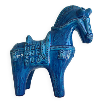 Bitossi Rimini Bleu 32cm cheval de Troie