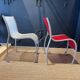 Pair of FPE chairs by Ron Arad for Kartell translucent and red Italy