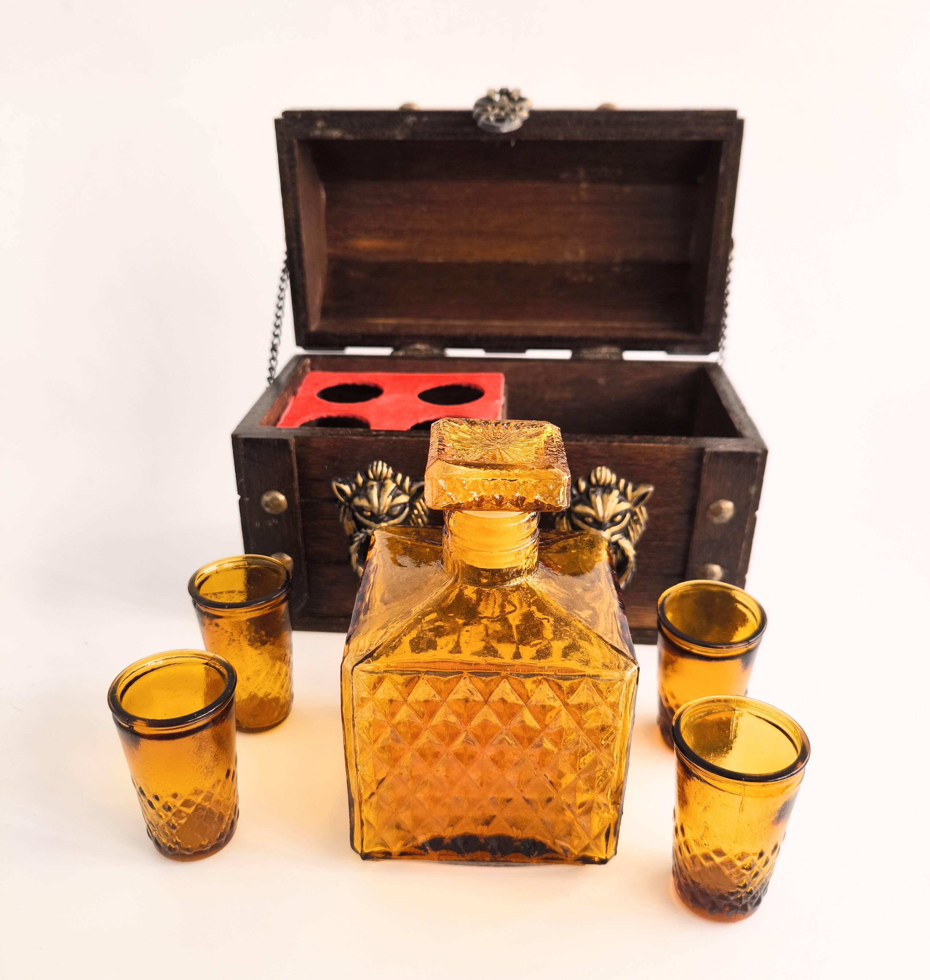 Cofre licorera francés Mid Century