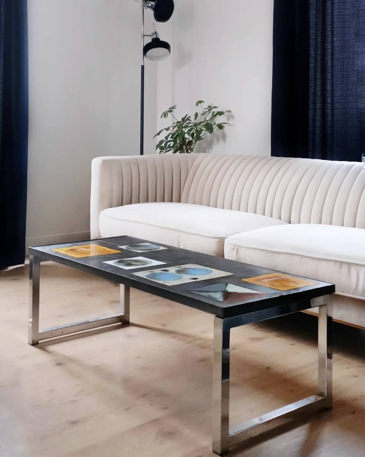 Belarti chrome ceramic coffee table