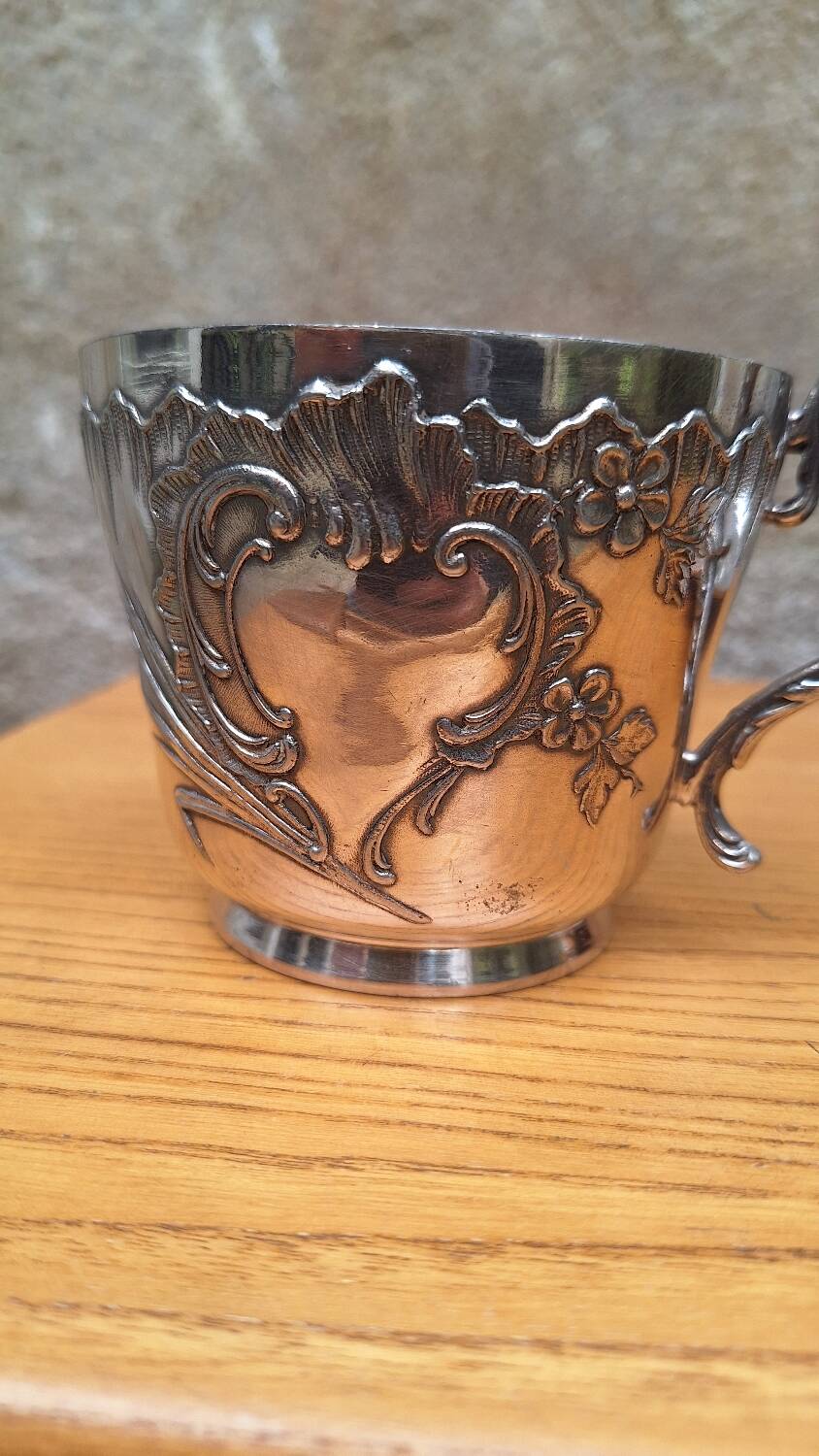 Christofle Gallia silver-plated chocolate cup