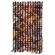 Vintage Handwoven Central Anatolian Kilim Rug with Colorful Pom Poms