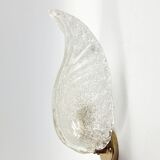 Applique murale en feuille de verre de murano années 1950