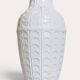 Vase en céramique blanche émaillée de style mid-century par Bay Keramik, Allemagne de l'Ouest, années 1950.