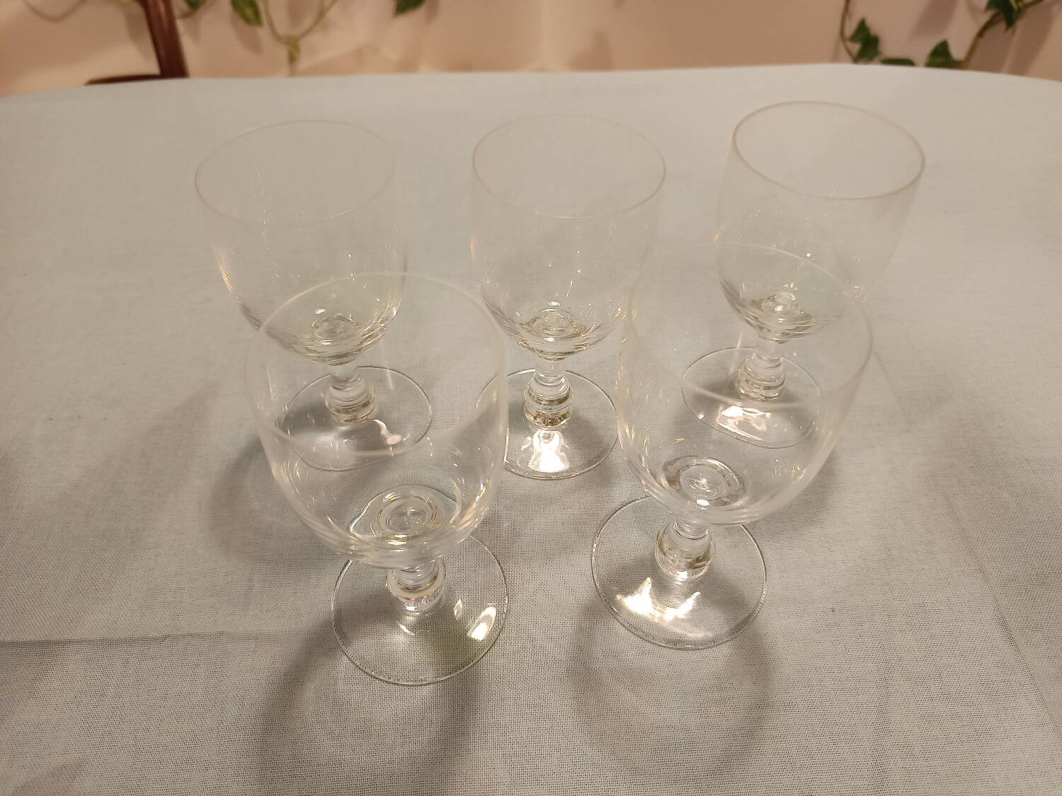 5 Baccarat glasses