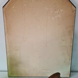 Vintage hexagonal wooden mirror