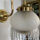 Vintage brass gooseneck wall lamp