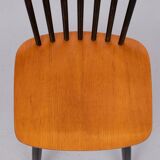 Set of 4 spindle back dining chairs 1960s holland
