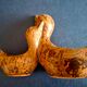 Brown ceramic saleron André Bodin duck and duckling (20th century)