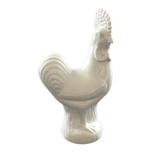 Coq blanc en porcelaine