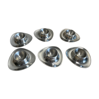 6 coquetiers en inox