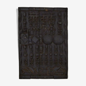 Porte de grenier dogon en bois 62 cm x 43 cm