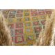 1970s Vintage Turkish Oushak Handmade Wool Cotton Yellow Runner Rug 158x201