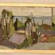 Huile sur panneau originale – « Vue » de Sven Olof Rosén – Signée, encadrée 49 × 34