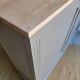 renovated wooden sideboard in brown