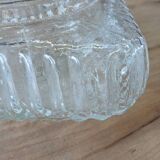 Plafonnier ancien en verre moulé