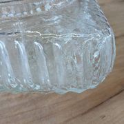 Antique ceiling light in molded glass