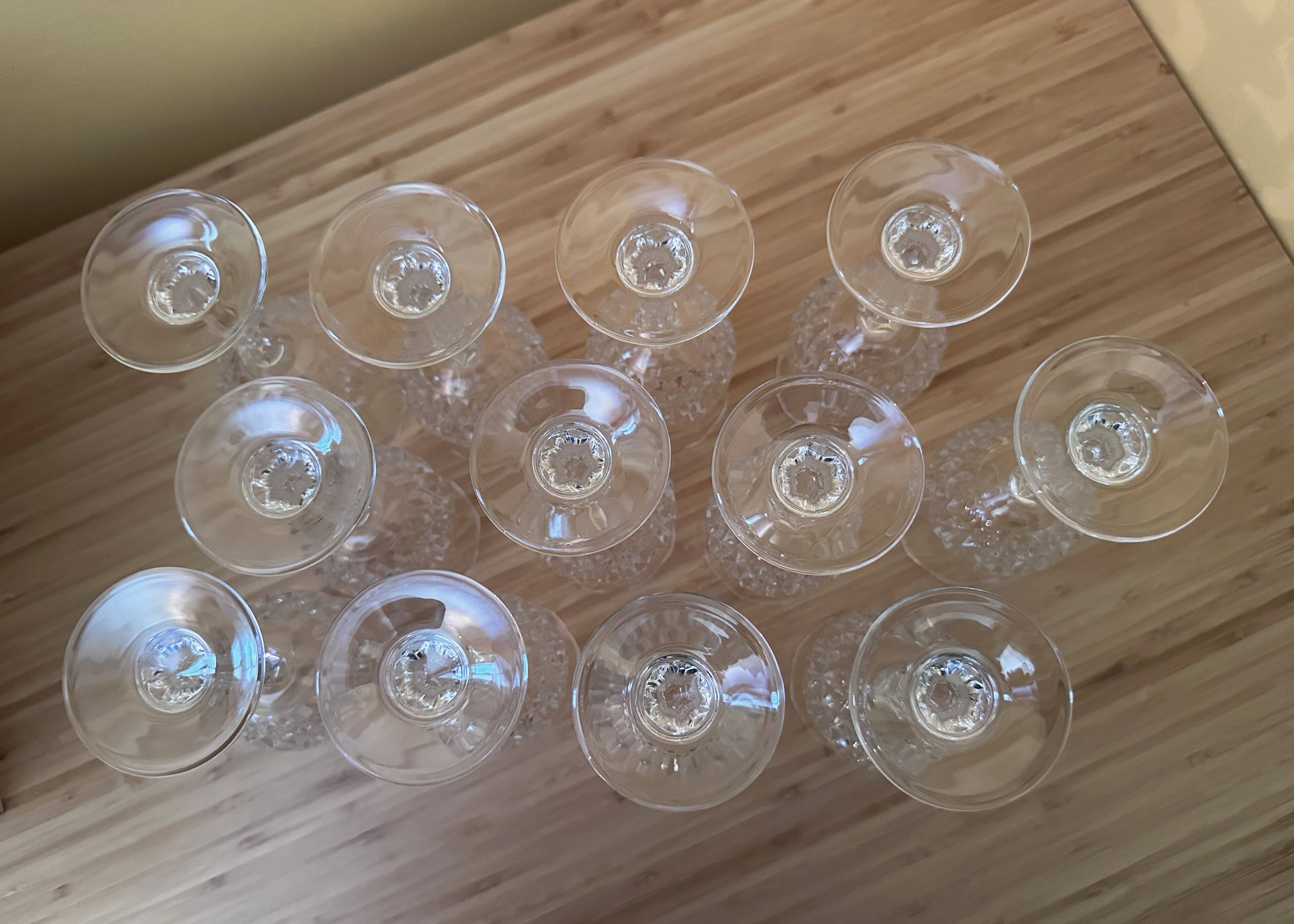 12 small glasses 12 cl "Lonchamp" Cristal d'Arques Vintage