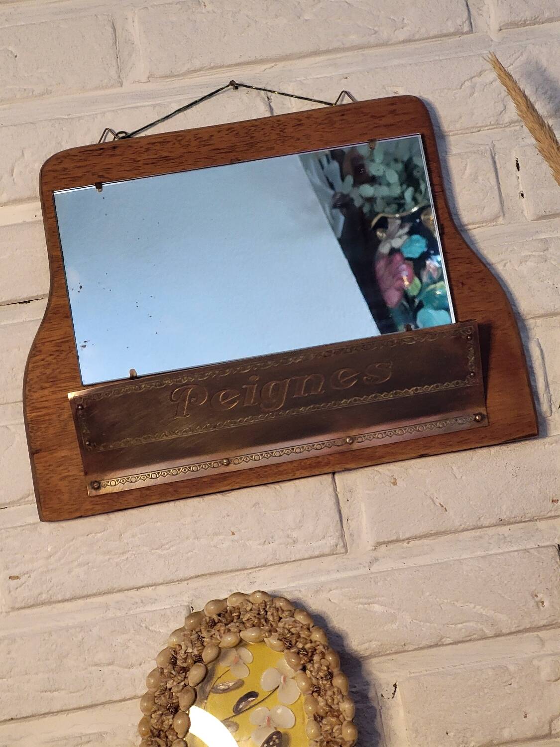 Vintage comb mirror