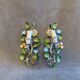 Colorful painted metal floral wall light