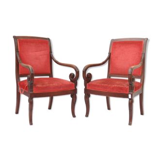 Pair of lacrosse armchairs