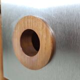 Enfilade/Credenza in oak and brushed brass, Italy, 1970