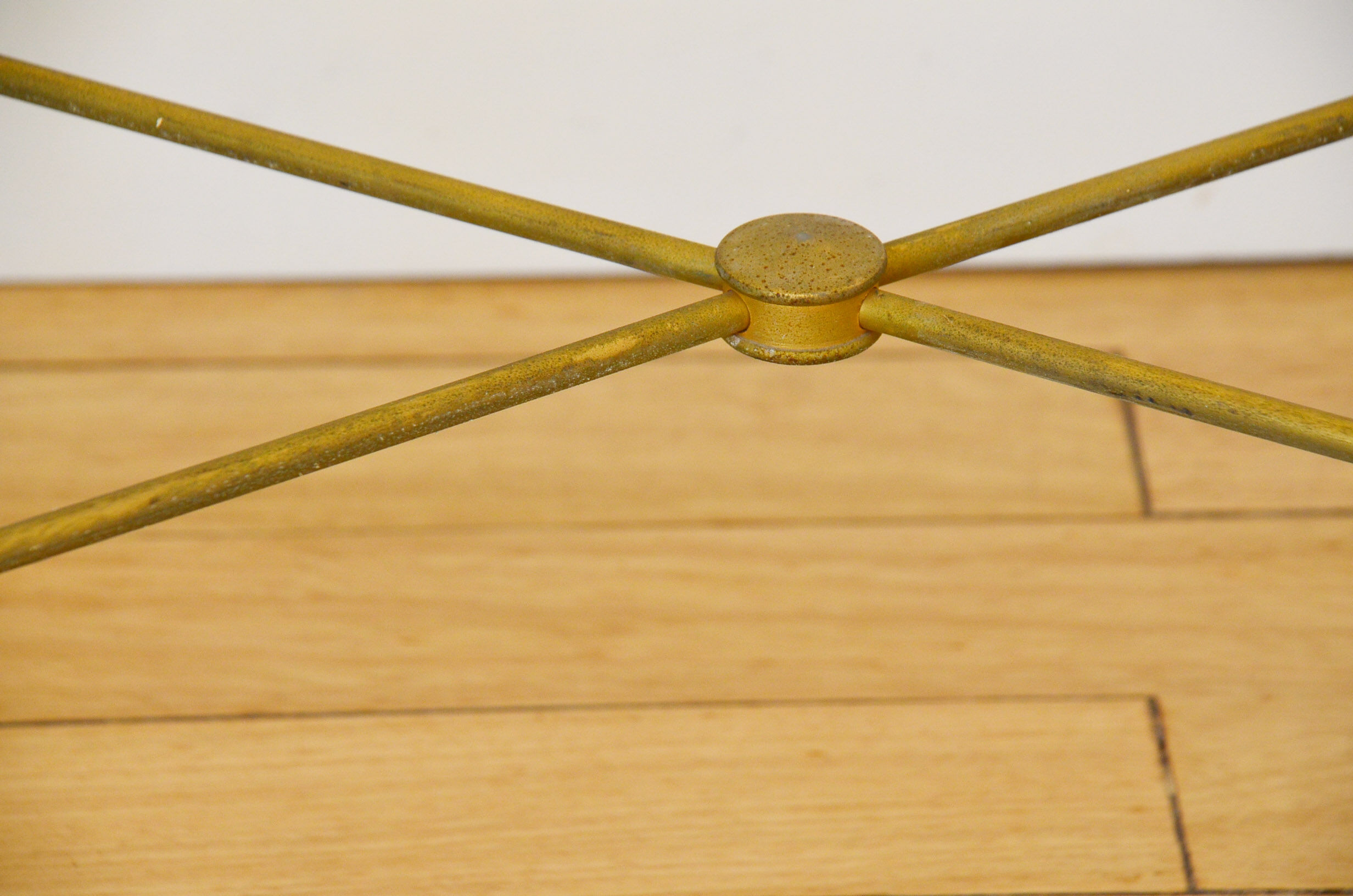 Gold metal coffee table 60s