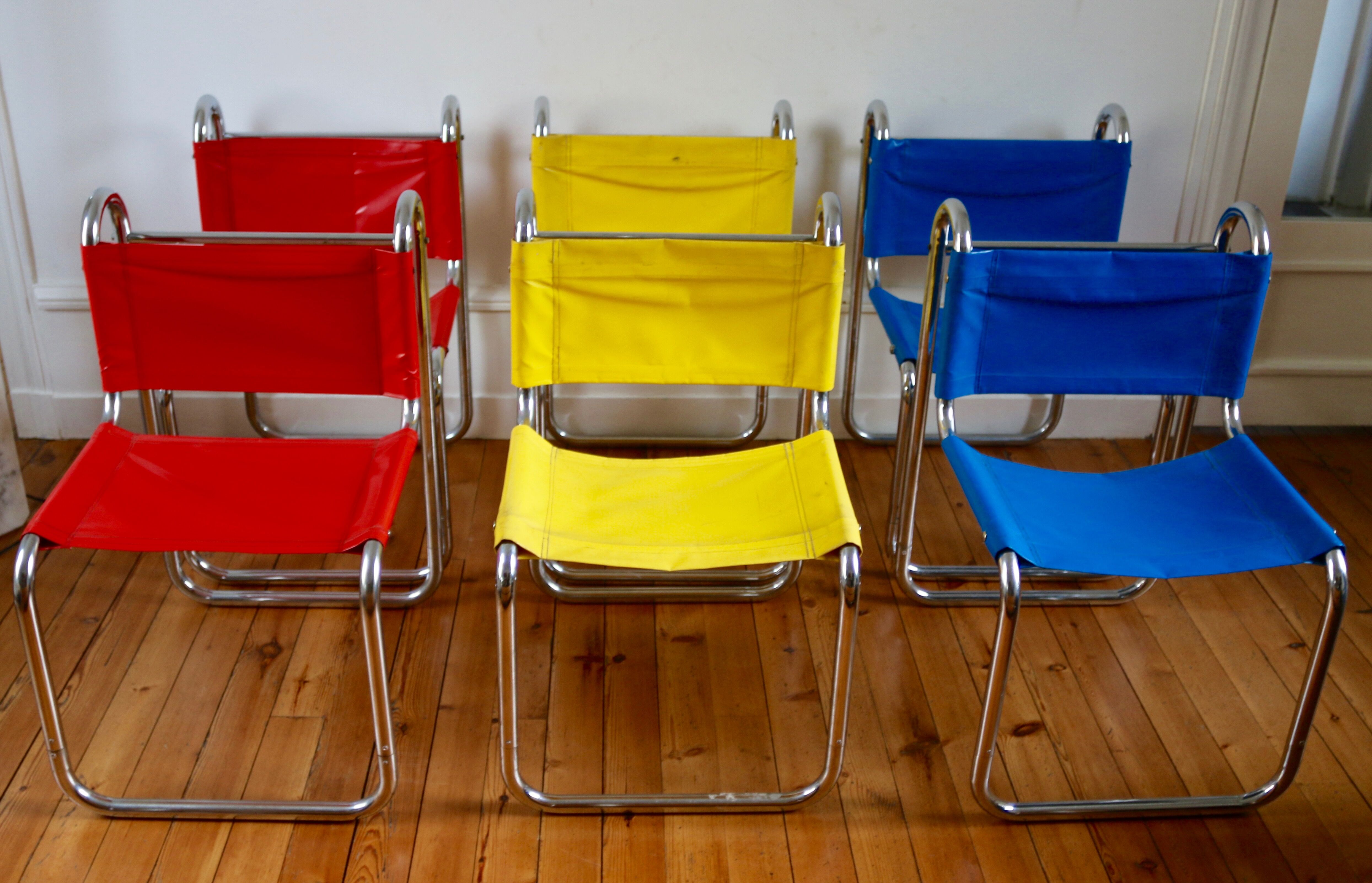 Set of 6 chairs vintage 70s Prisunic Michel Hamon