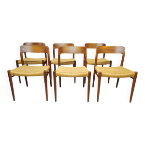 Set de 6 Chaises Møller - teck