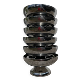 6 stainless steel cups 1970