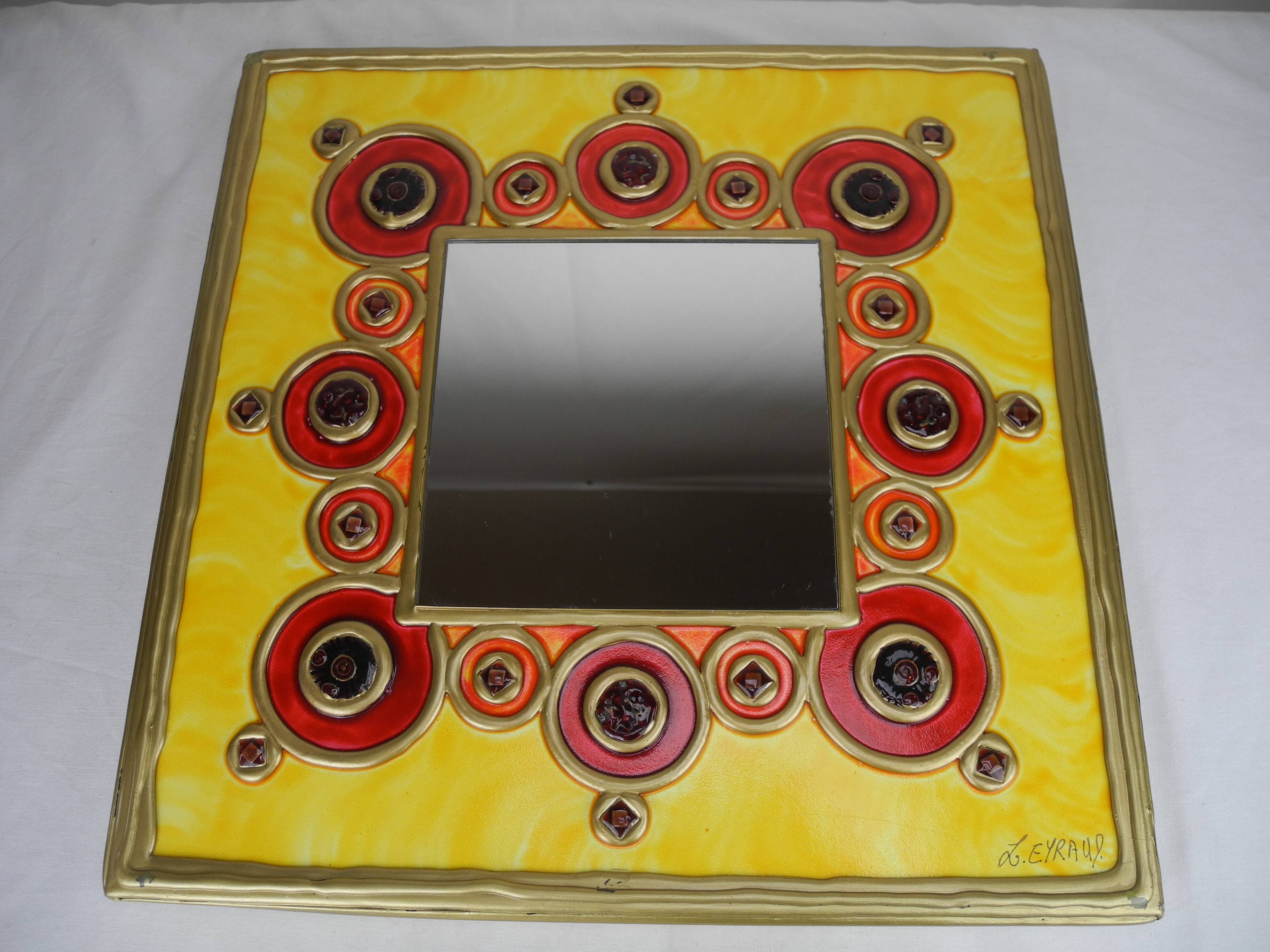 Lydie Eyraud resin mirror vintage decor French mirror design art