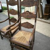 Pair of large and large armchairs from the end of the 19th century