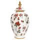 Grand vase en céramique peint à la main avec roses, boîte à bonbons, XXe siècle, Belgique, années 1960