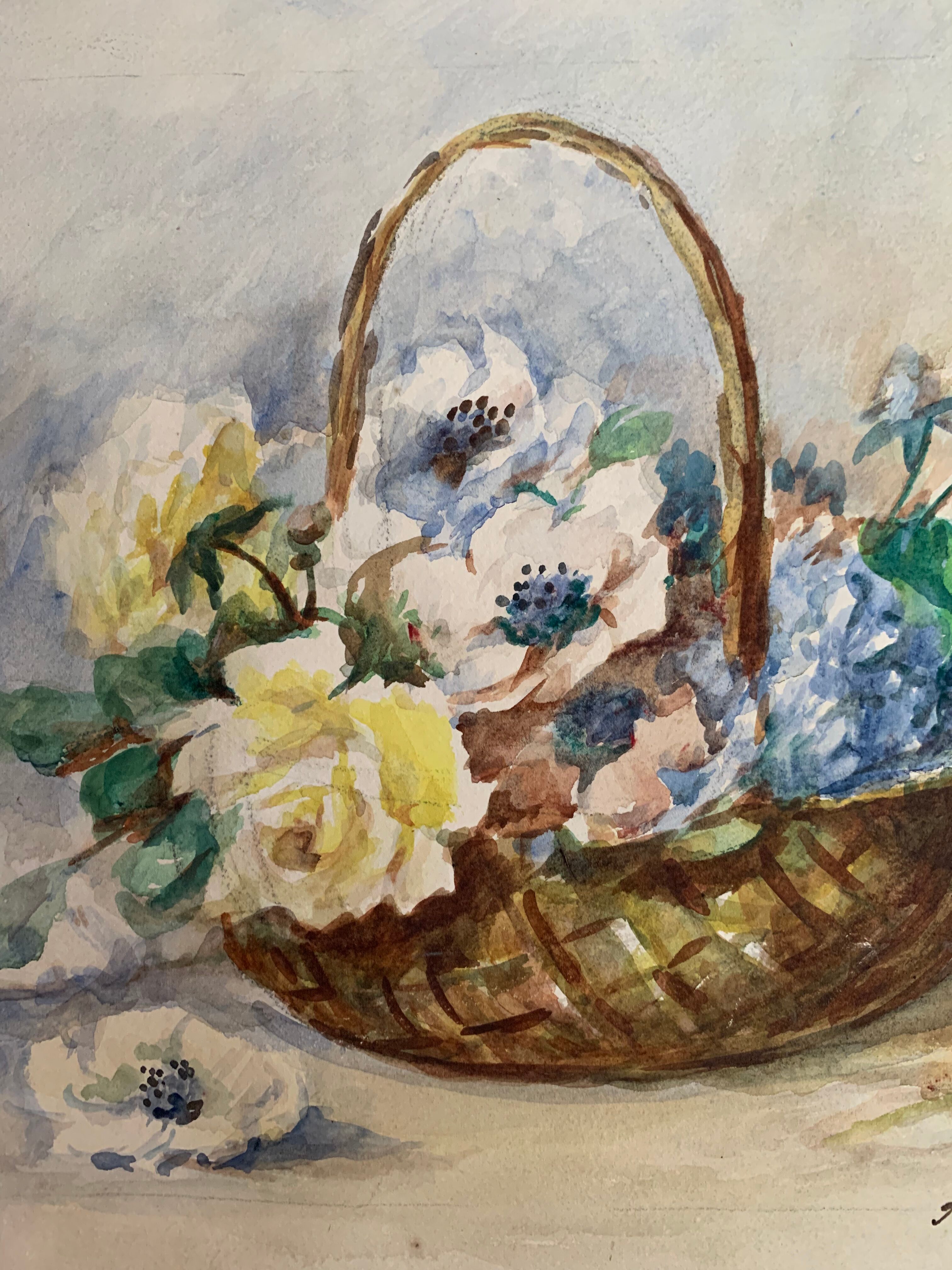 Watercolor in its wooden frame
