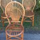 Chaises rotin vintage