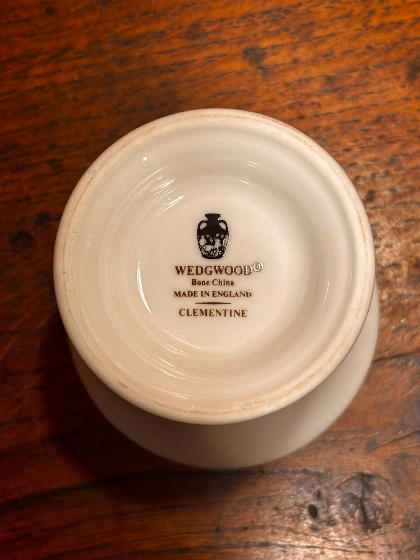 Wedgwood Bone China, small porcelain vase with floral decoration.