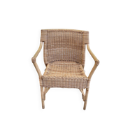 Rattan and woven wicker armchair – Bohemian / Vintage / Scandinavian style