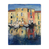 Hsp painting "venice" jean-francois devaliere (1926-2021)