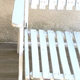 Pair of vintage wooden garden armchairs by r.gleizes