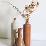 Vintage brown stoneware bottle