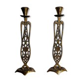Pair of art deco bougeoirs made in Israel