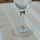 8 old white wine glasses engraved with a frieze late 19th early 20th