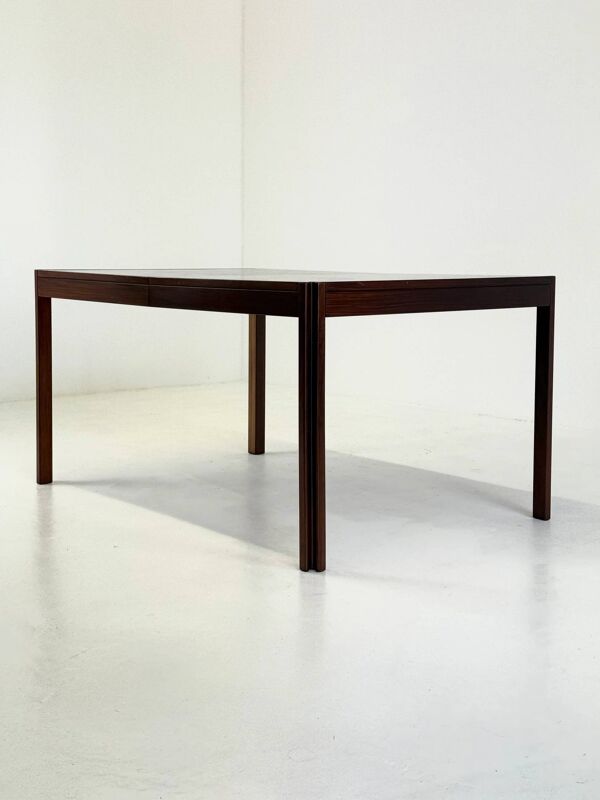 Table à manger vintage 4D en bois par Angelo Mangiarotti pour Molteni